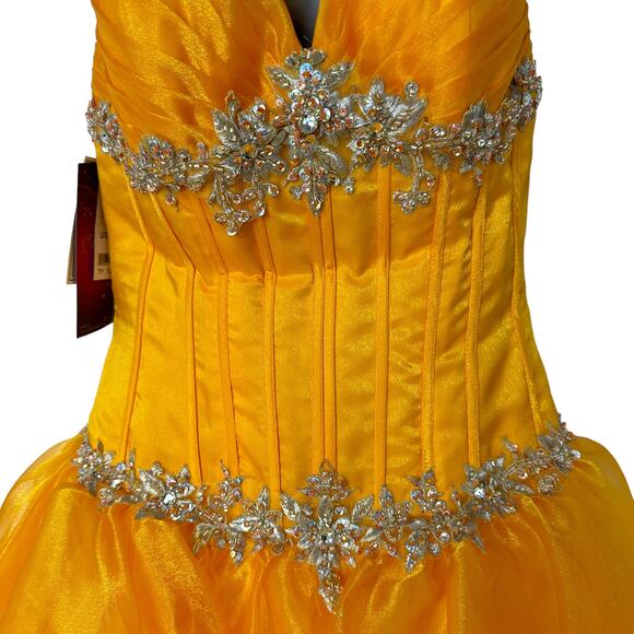 Disney x Alfred Angelo Formal Dress Belle of the Ball Prom Quincenara Size 10 - Picture 7 of 16